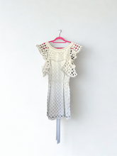 Load image into Gallery viewer, ELEGANT WHITE BOHO LACE RUFFLED TOP MID-THIGH DRESS
