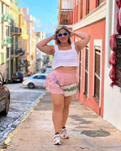 Load image into Gallery viewer, AERIE - SOFT PINK SHORT LACE SKIRT
