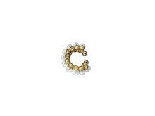 Load image into Gallery viewer, GOLD AND LINE OF PEARLS EARCUFF
